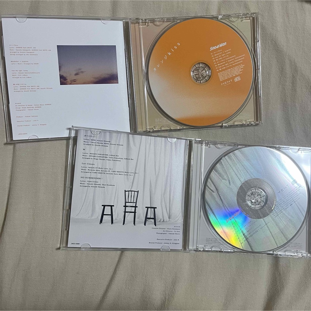 SnowMan CDセット「オレンジkiss・タペストリー/W」 エンタメ/ホビーのCD(ポップス/ロック(邦楽))の商品写真