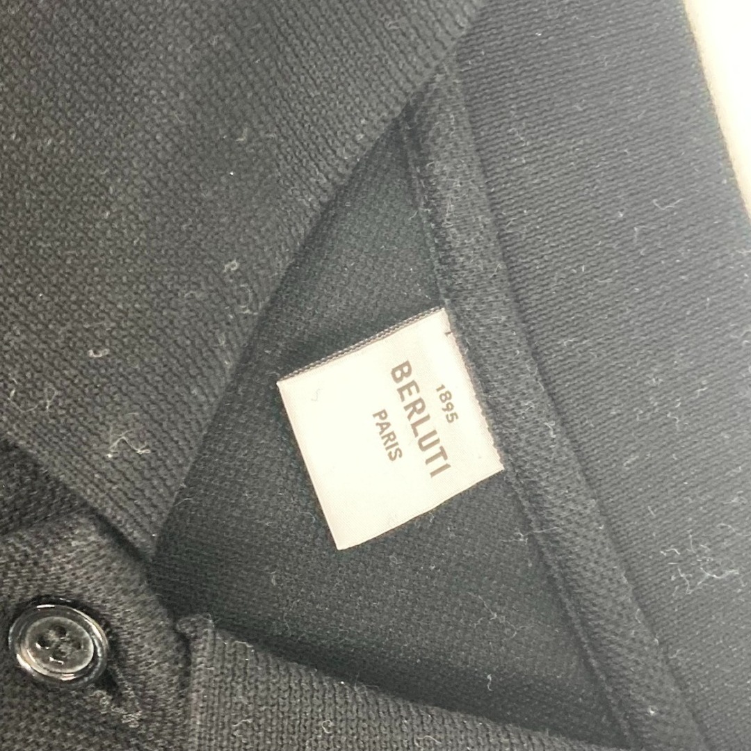 Berluti(ベルルッティ)のベルルッティ Berluti ロゴ アパレル トップス 襟付き ポロシャツ コットン ブラック 美品 メンズのトップス(ポロシャツ)の商品写真