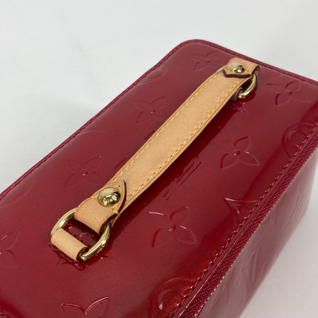 LOUIS VUITTON(ルイヴィトン)のルイヴィトン LOUIS VUITTON ジュエルケース  M91273 モノグラムヴェルニ バニティバッグ ジュエリーケース アクセサリー ポーチ モノグラムヴェルニ ポムダムール レッド 美品 レディースのファッション小物(ポーチ)の商品写真