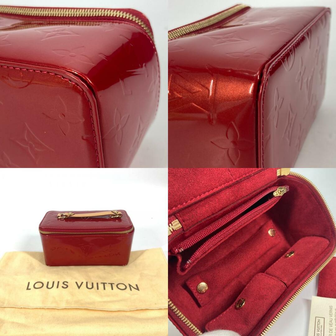 LOUIS VUITTON(ルイヴィトン)のルイヴィトン LOUIS VUITTON ジュエルケース  M91273 モノグラムヴェルニ バニティバッグ ジュエリーケース アクセサリー ポーチ モノグラムヴェルニ ポムダムール レッド 美品 レディースのファッション小物(ポーチ)の商品写真