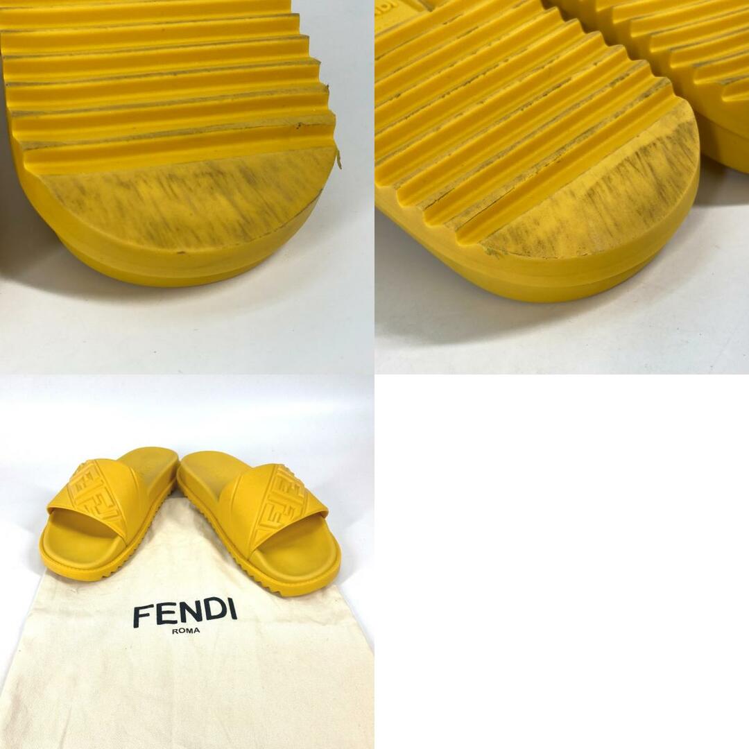 FENDI(フェンディ)のフェンディ FENDI ロゴ  7X1377 シューズ 靴 シャワーサンダル プールサンダル サンダル ラバー イエロー メンズの靴/シューズ(サンダル)の商品写真