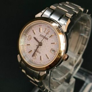 シチズン(CITIZEN)の美品【稼働品】CITIZEN　シチズン　エクシード　ピンク　ゴールド　ソーラー(腕時計)