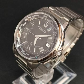 シチズン(CITIZEN)の極美品【稼働品】CITIZENシチズンXC　H149ブラック　シルバー　ソーラー(腕時計(アナログ))