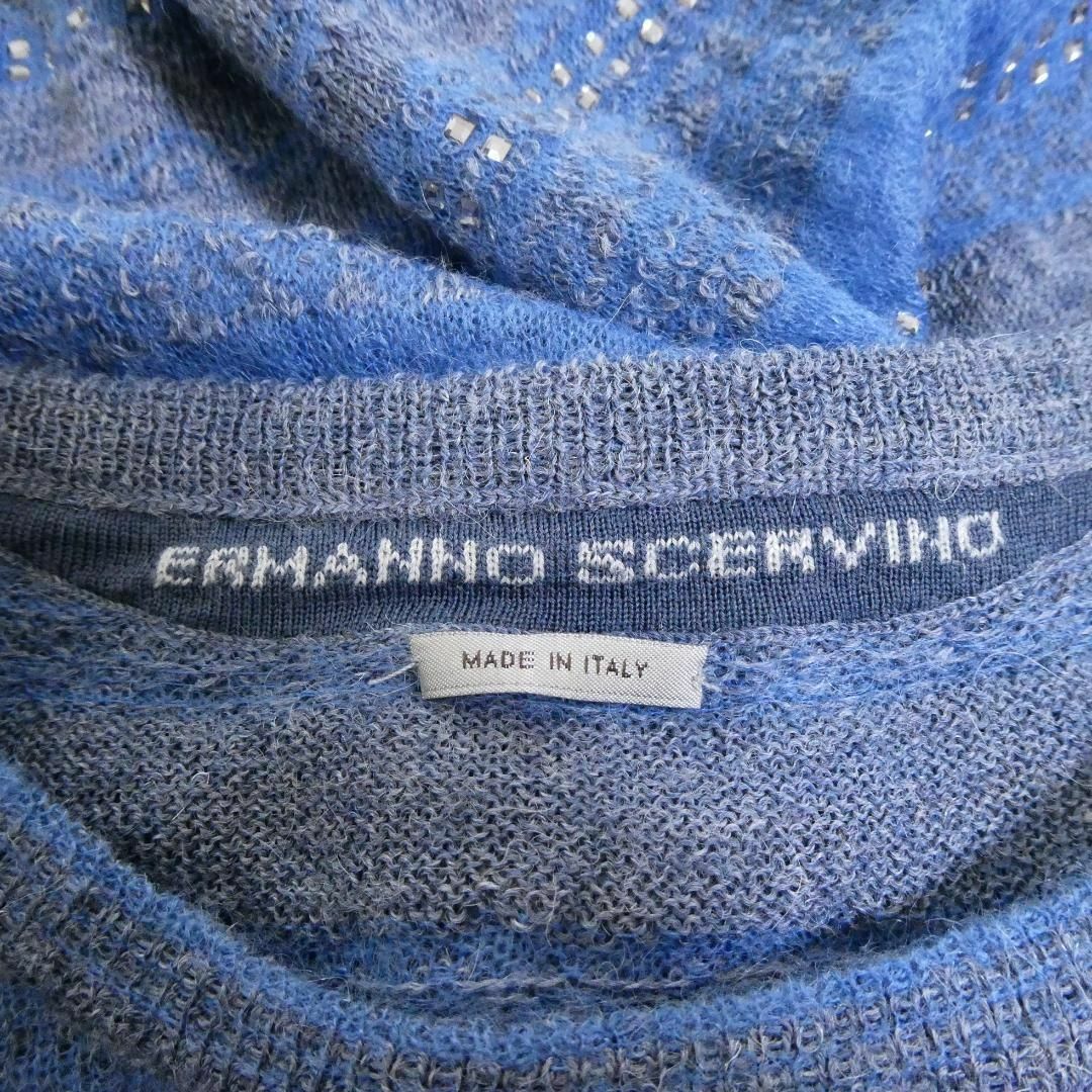 ERMANNO SCHERVINO(エルマンノシェルヴィーノ)の良品 ERMANNO SCERVINO カシミヤ混 透かし編み ニット セーター レディースのトップス(ニット/セーター)の商品写真