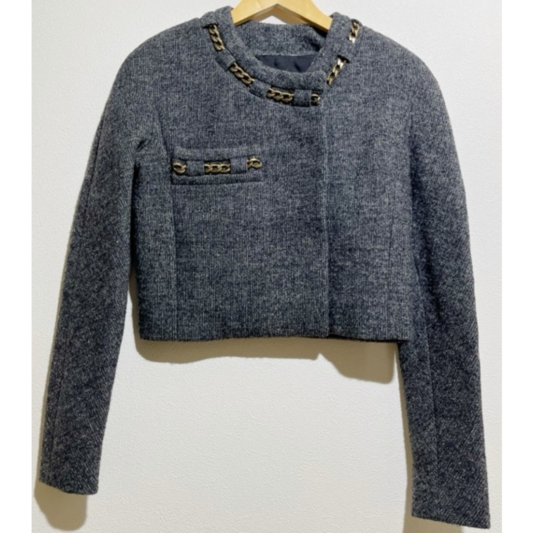 Chloe - Chloe(クロエ)19HVE07-9H068 チェーンデザイン ノーカラー ウール ジャケット【A31365-007】