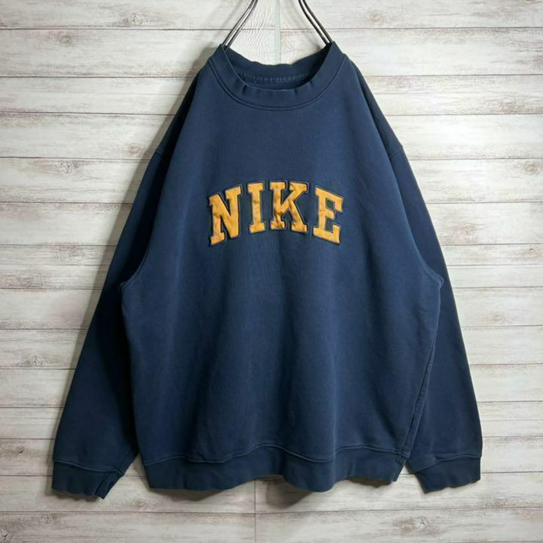 NIKE(ナイキ)の【入手困難!!】ナイキ ✈︎刺繍ロゴ 白タグ ゆるだぼ 裏起毛 VINTAGE メンズのトップス(スウェット)の商品写真