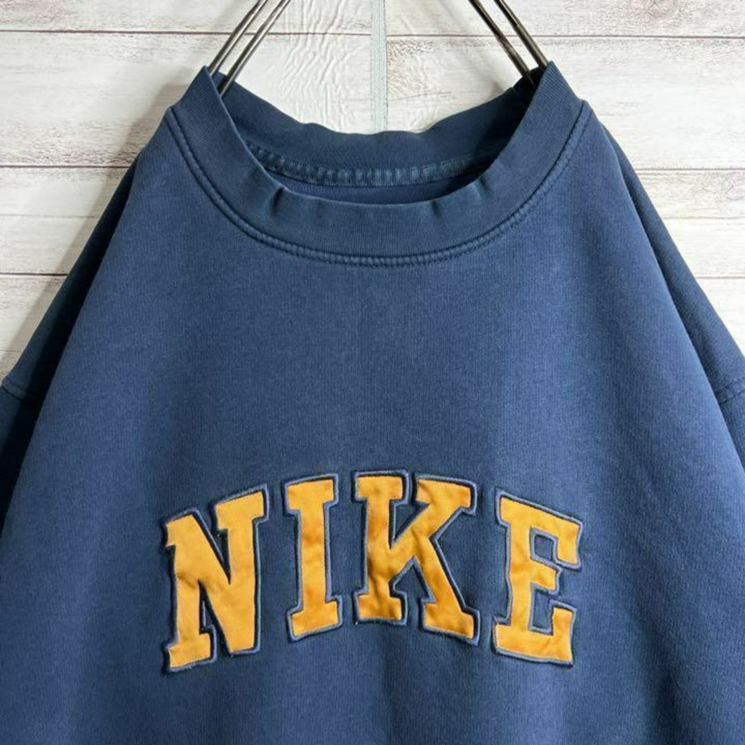 NIKE(ナイキ)の【入手困難!!】ナイキ ✈︎刺繍ロゴ 白タグ ゆるだぼ 裏起毛 VINTAGE メンズのトップス(スウェット)の商品写真