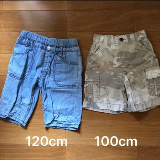 オシュコシュ(OshKosh)の2枚セット　キッズ　ハーフパンツ100cm  120cmオシュコシュ　半ズボン　(パンツ/スパッツ)