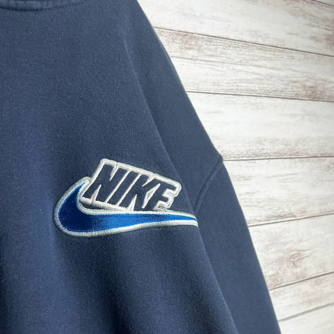 NIKE(ナイキ)の【入手困難!!】ナイキ ✈︎刺繍 ハーフジップ ゆるだぼ 裏起毛 肉厚 メンズのトップス(パーカー)の商品写真