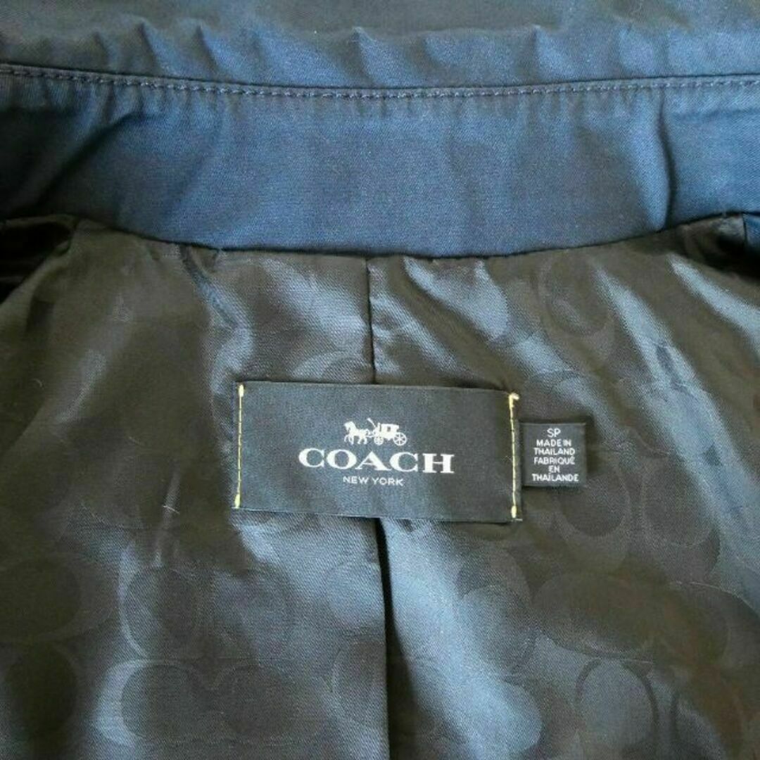 COACH(コーチ)の極美品 コーチ 裏地シグネチャー柄 ウエストベルト ロング丈 トレンチコート レディースのジャケット/アウター(トレンチコート)の商品写真