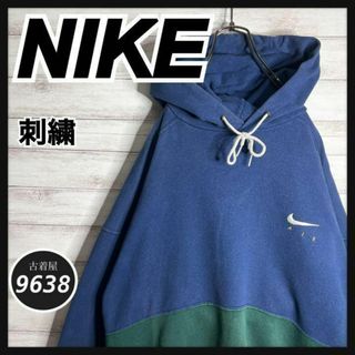 ナイキ(NIKE)の【入手困難!!】ナイキ ✈︎刺繍ロゴ 白タグ ゆるだぼ 裏起毛 パーカー(パーカー)