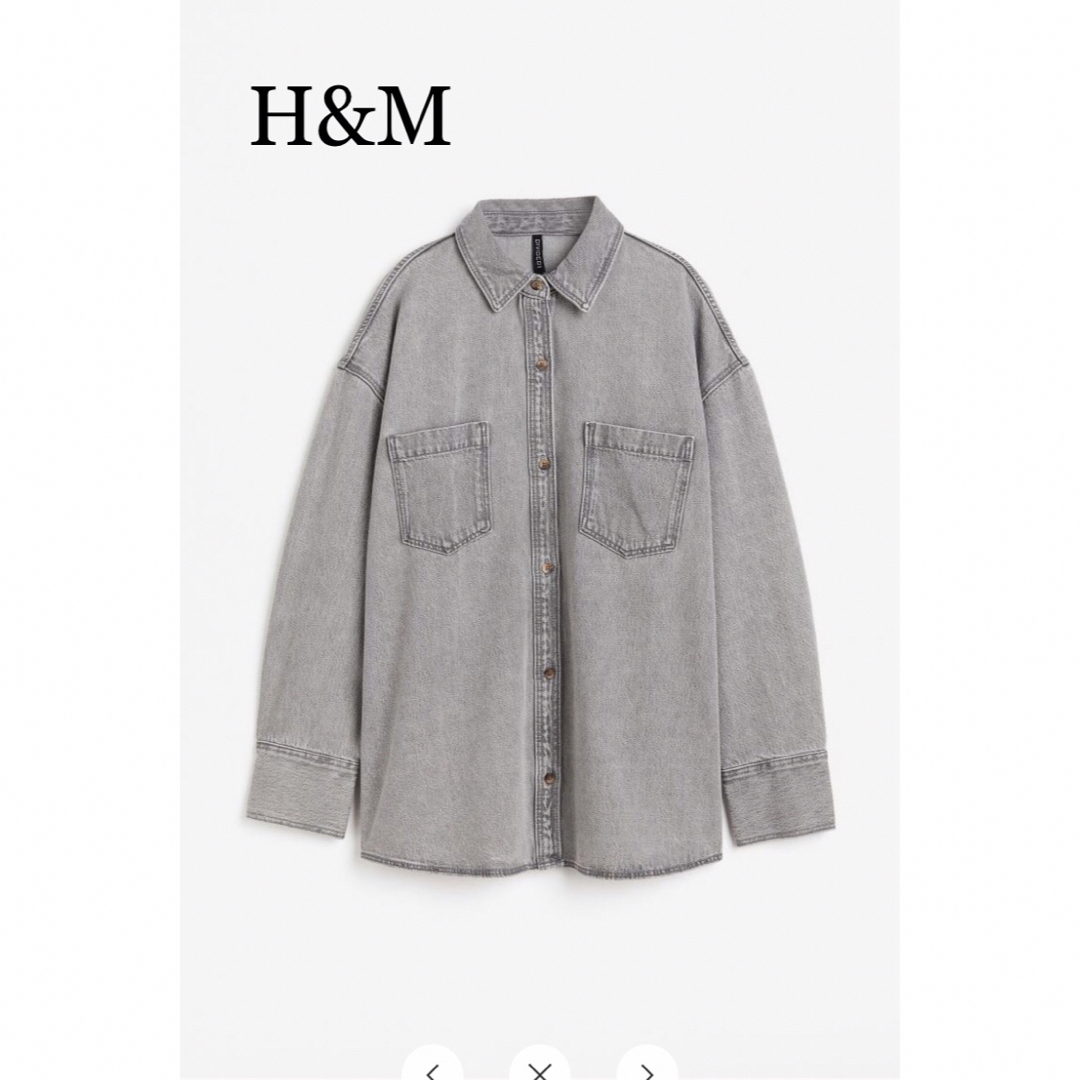 H&M(エイチアンドエム)のH&M オーバーサイズデニムオーバーシャツ レディースのトップス(シャツ/ブラウス(長袖/七分))の商品写真