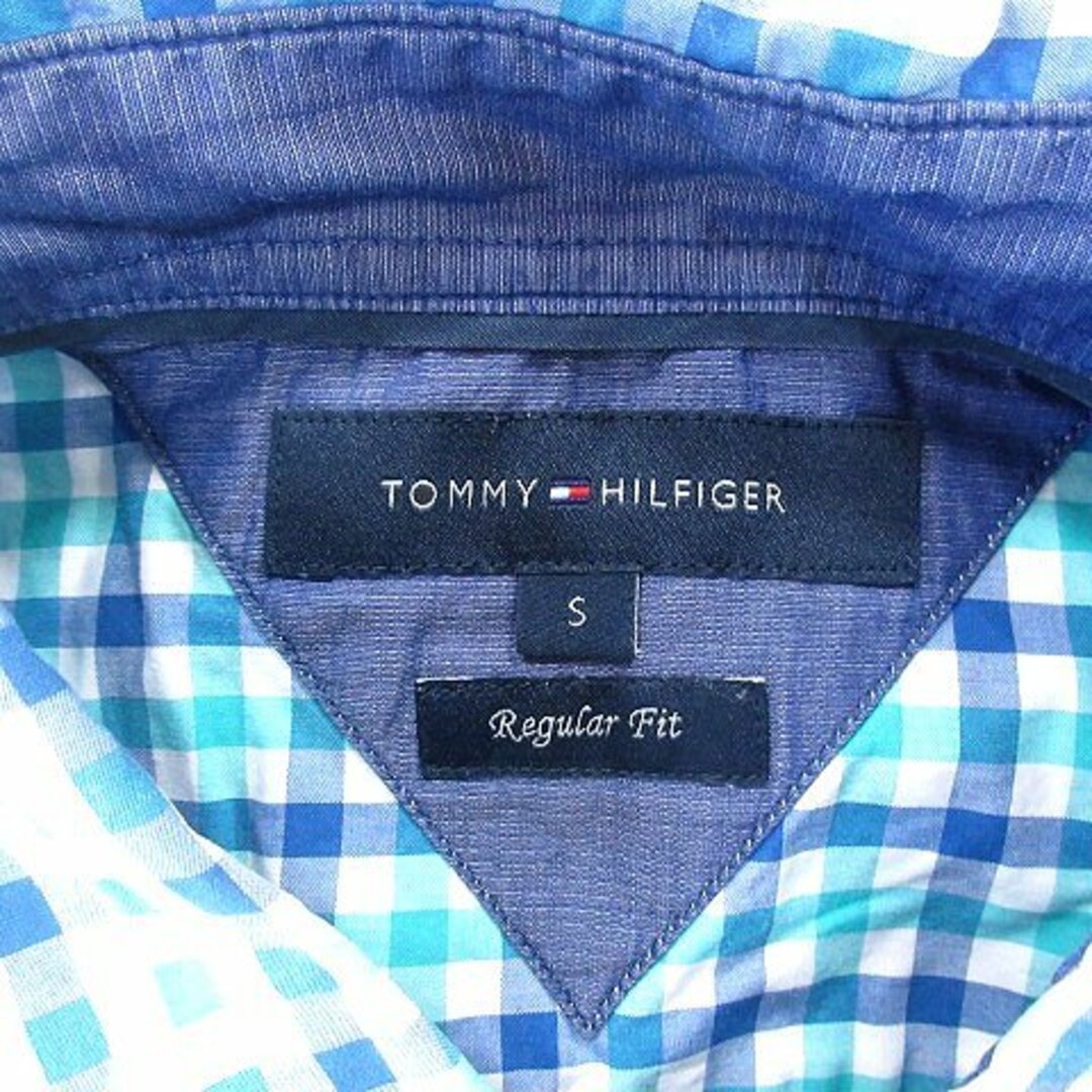 TOMMY HILFIGER(トミーヒルフィガー)のトミーヒルフィガー ボタンダウンシャツ チェック 半袖 S 青 ブルー /AU メンズのトップス(シャツ)の商品写真