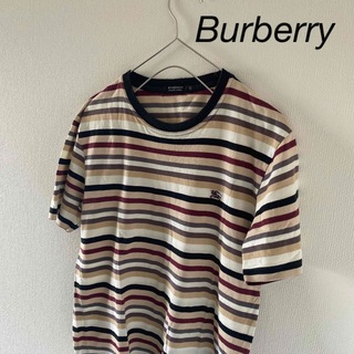 バーバリー(BURBERRY)のBurberryバーバリーボーダーtシャツ半袖メンズノバチェックm(Tシャツ/カットソー(半袖/袖なし))