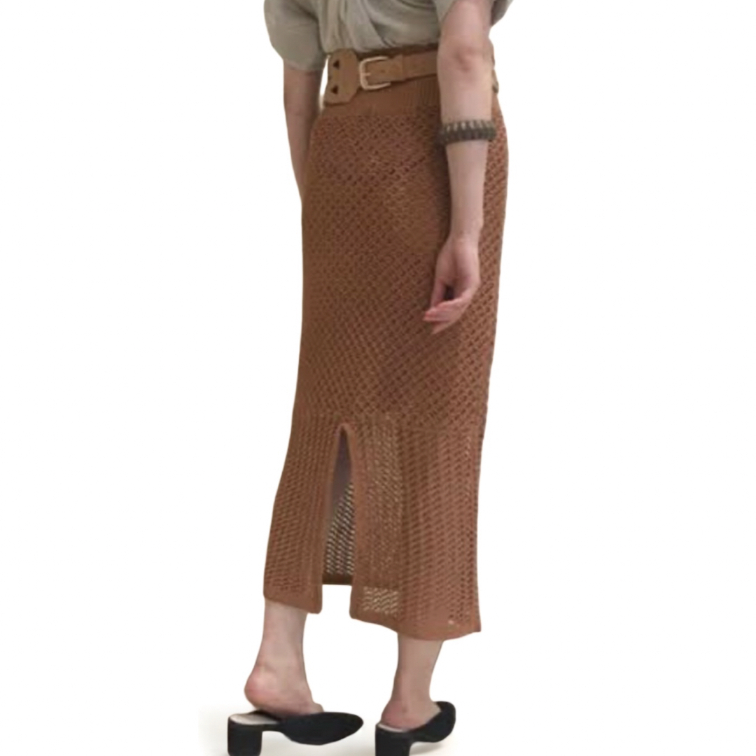 LagunaMoon(ラグナムーン)の美品！ラグナムーン かぎ編み ロングスカート トゥデイフル  ジャーナル 細見え レディースのスカート(ロングスカート)の商品写真