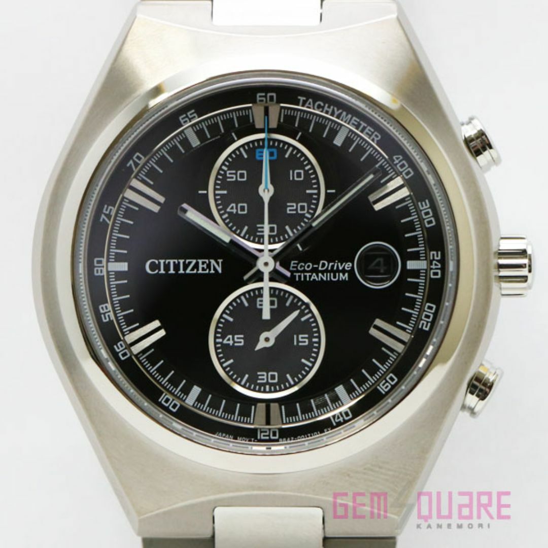 CITIZEN - CITIZEN シチズン エコドライブ 腕時計 黒 チタン ソーラー 未使用品 CA7090-87E