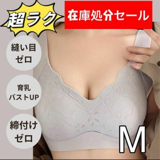 【在庫処分セール】 育乳ブラ M トップブラ ナイトブラ パッド付き ジム(ブラ)