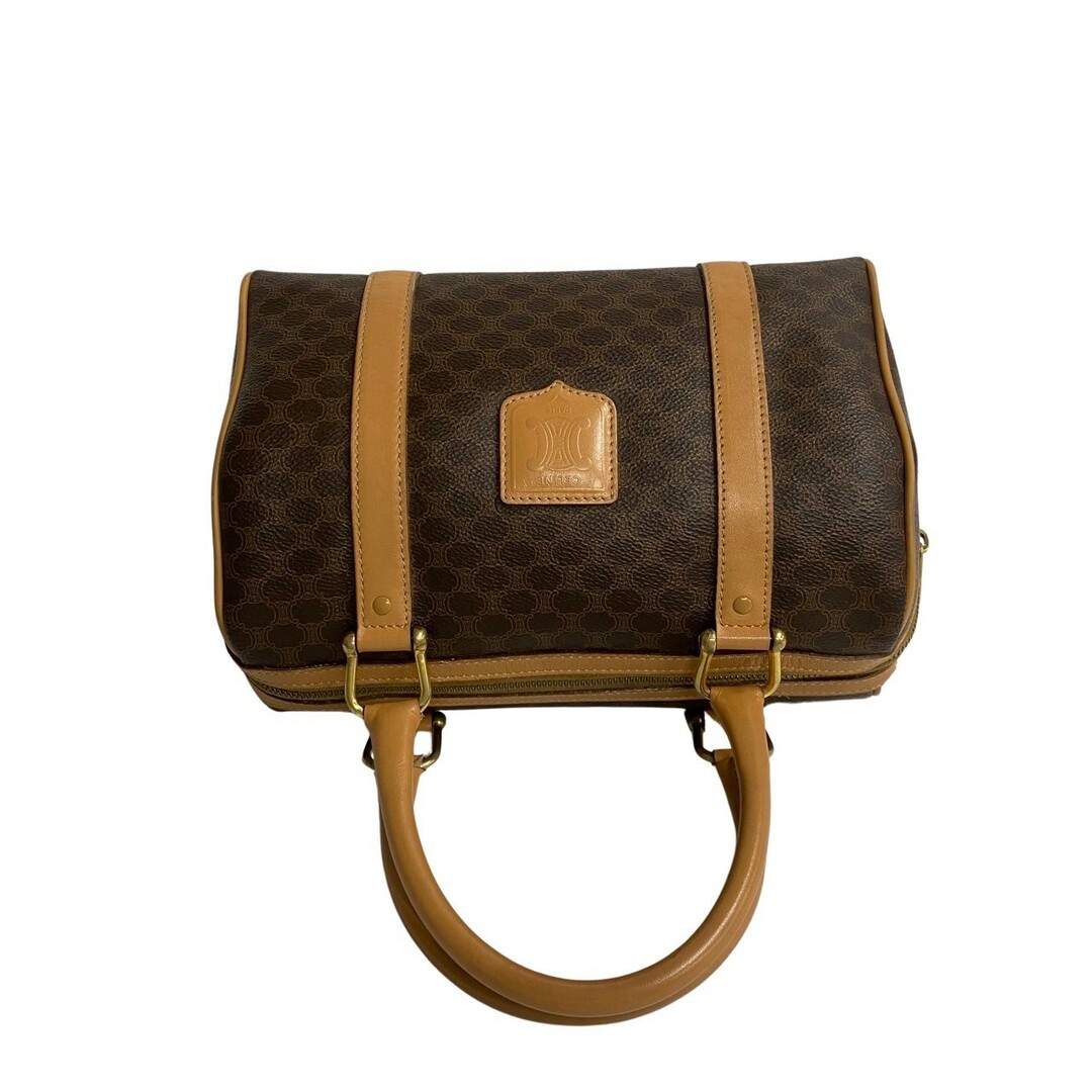 極美品 CELINE セリーヌ マカダム トリオンフ レザー 聞き 極美品 CELINE セリーヌ マカダム トリオンフ レザー 聞き