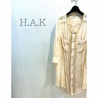 ハク(H.A.K)のH.A.K☆地模様 ロング丈ブラウス(シャツ/ブラウス(長袖/七分))