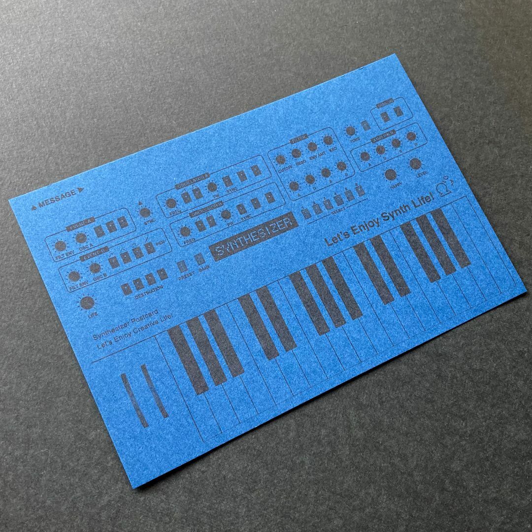 【ポストカード】シンセサイザーポストカード4枚セット　Cool Tone Set ハンドメイドの文具/ステーショナリー(カード/レター/ラッピング)の商品写真