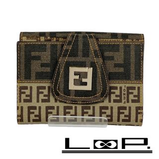 フェンディ(FENDI)の▼値下げ▼■美品■　フェンディ 二つ折り 財布 サイフ ズッカ ズッキーノ ブラウン PVC 【30086】(財布)