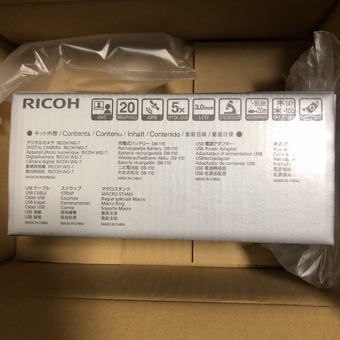 RICOH(リコー)のRICOH（リコー）　WG-7 ブラック　新品 スマホ/家電/カメラのカメラ(コンパクトデジタルカメラ)の商品写真