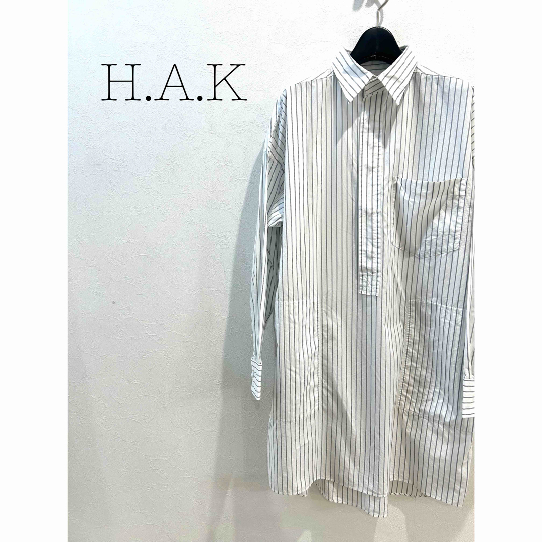 H.A.K(ハク)のH.A.K☆ストライプ シャツブラウス レディースのトップス(シャツ/ブラウス(長袖/七分))の商品写真