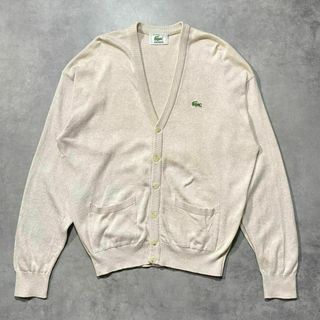 ラコステ(LACOSTE)のLACOSTE ラコステ コットンカーディガン クリームフララコ フランス製(カーディガン)