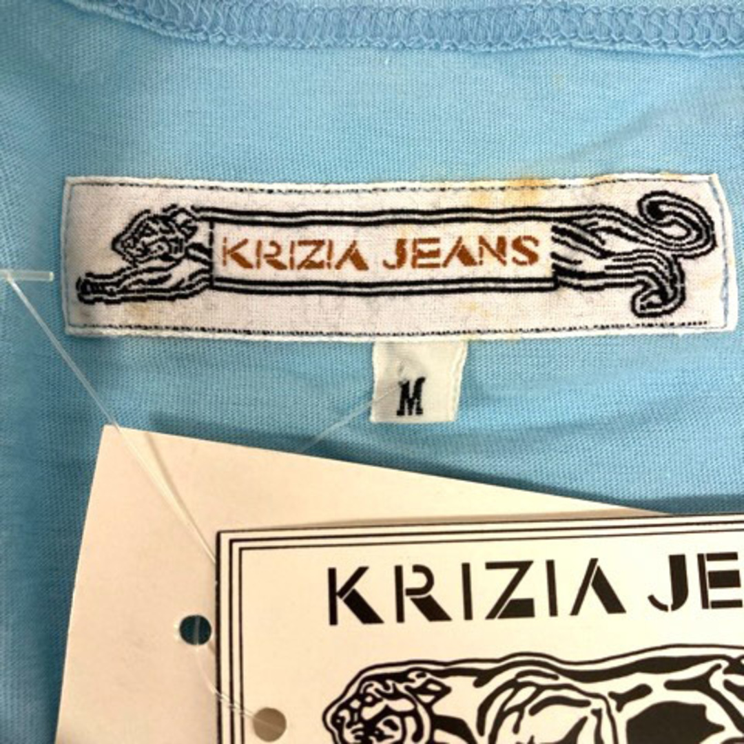 KRIZIA(クリツィア)のクリッツィア JEANS Tシャツ ロンT コットン プリント 長袖 M 水色 レディースのトップス(チュニック)の商品写真