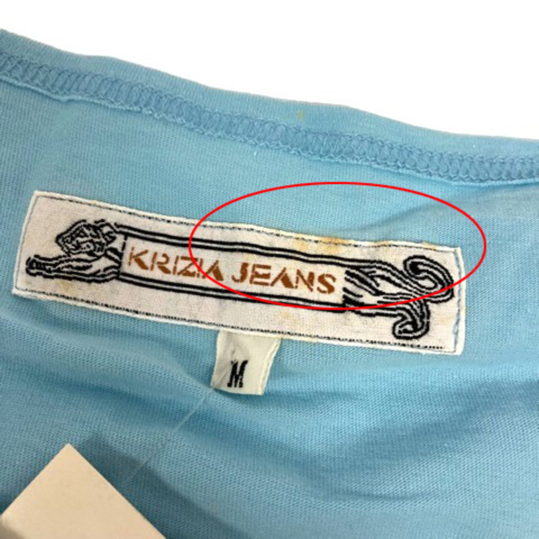 KRIZIA(クリツィア)のクリッツィア JEANS Tシャツ ロンT コットン プリント 長袖 M 水色 レディースのトップス(チュニック)の商品写真