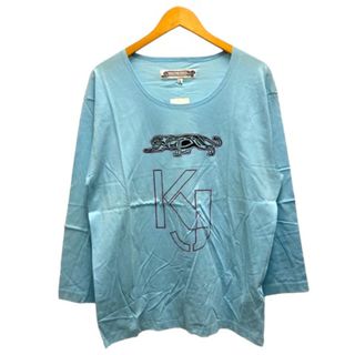 クリツィア(KRIZIA)のクリッツィア JEANS Tシャツ ロンT コットン プリント 長袖 M 水色(チュニック)