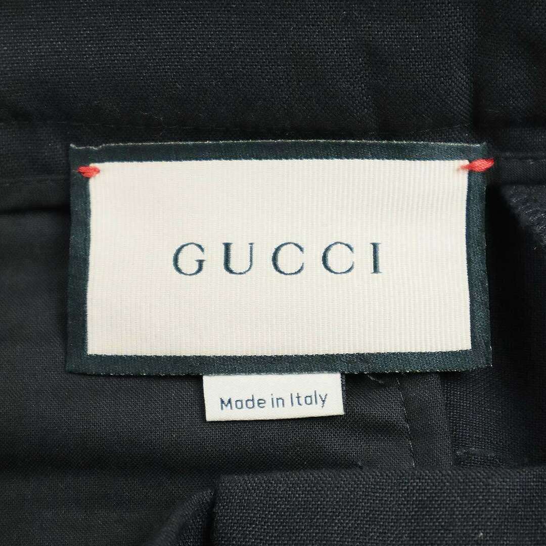 Gucci(グッチ)のGUCCI グッチ 21AW ウールスラックスパンツ 654878 ZAG1R ブラック 50 メンズのパンツ(スラックス)の商品写真