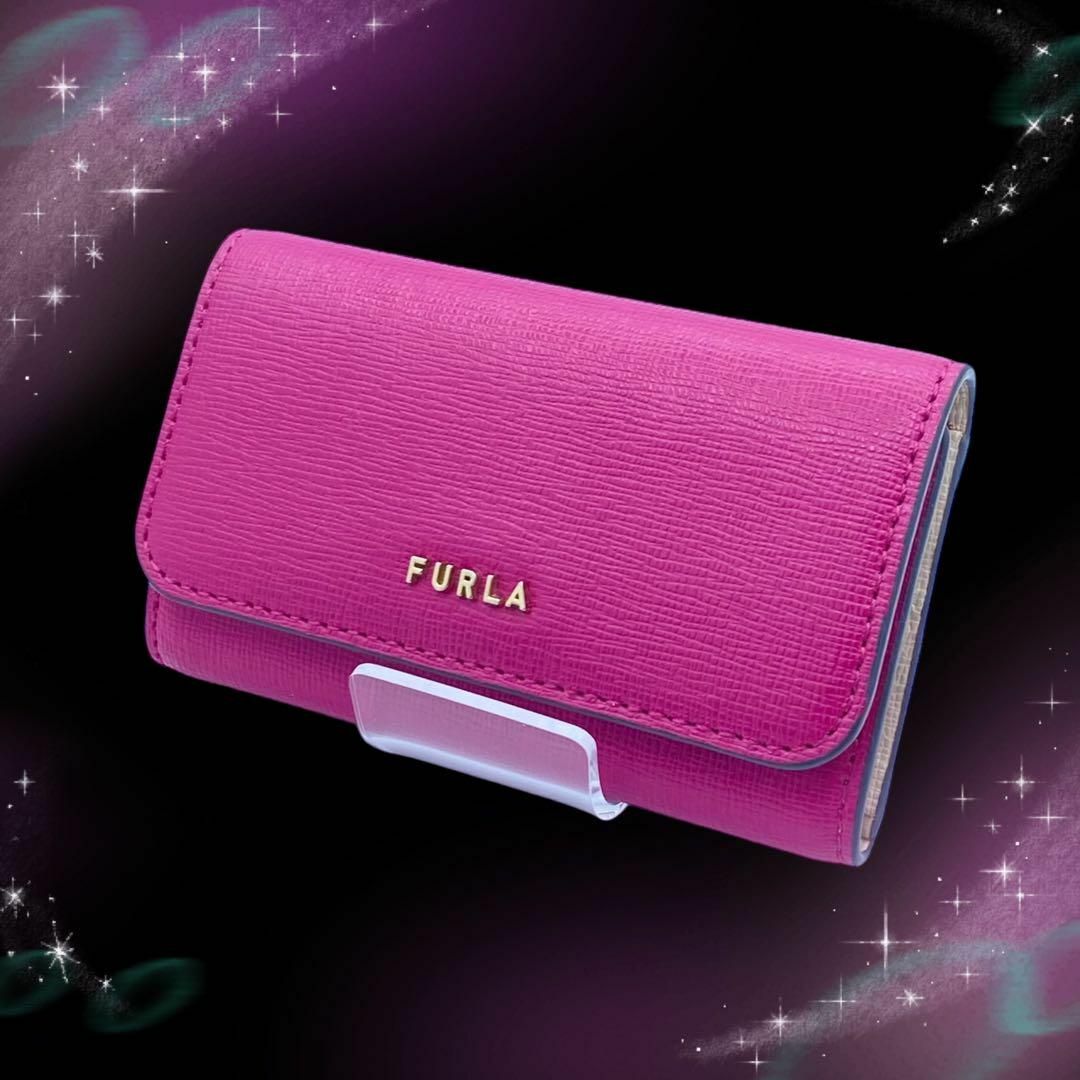 Furla(フルラ)の《美品》　フルラ　レザー　4連　キーケース　ピンク系　ゴールド系金具 レディースのファッション小物(キーケース)の商品写真