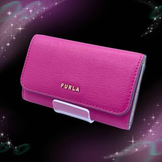 Furla - 《美品》　フルラ　レザー　4連　キーケース　ピンク系　ゴールド系金具