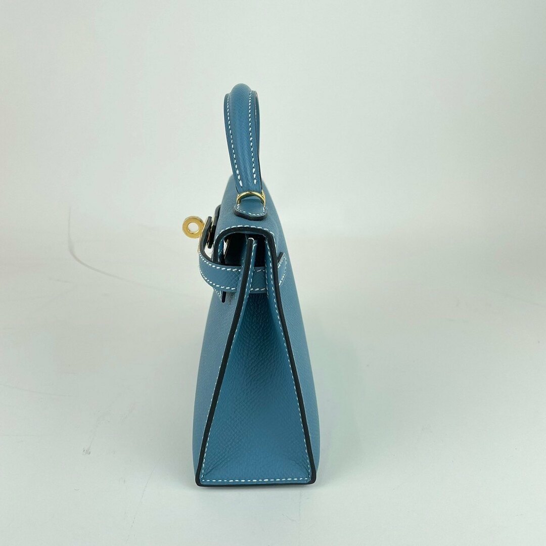 Hermes(エルメス)の新品未使用 HERMES エルメス Mini kelly ミニケリー Blue jean ブルージン Epsom エプソン GHW ゴールド金具 B刻 2wayバッグ ショルダーバッグ レディースのバッグ(ショルダーバッグ)の商品写真