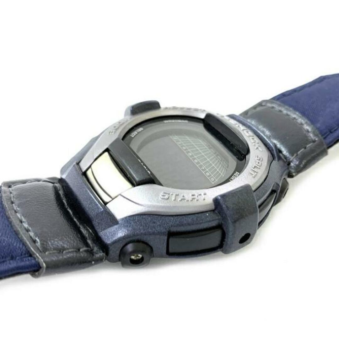 CASIO(カシオ)のカシオ 腕時計 SHOCK RESISTANT シルバー ネイビー GT-001 1595 可動品 デジタル プラスチック SS レザー キャンバス 中古 クオーツ CASIO メンズ 定番 人気 時計 Gクール 男性 紺色 革 メンズの時計(腕時計(デジタル))の商品写真