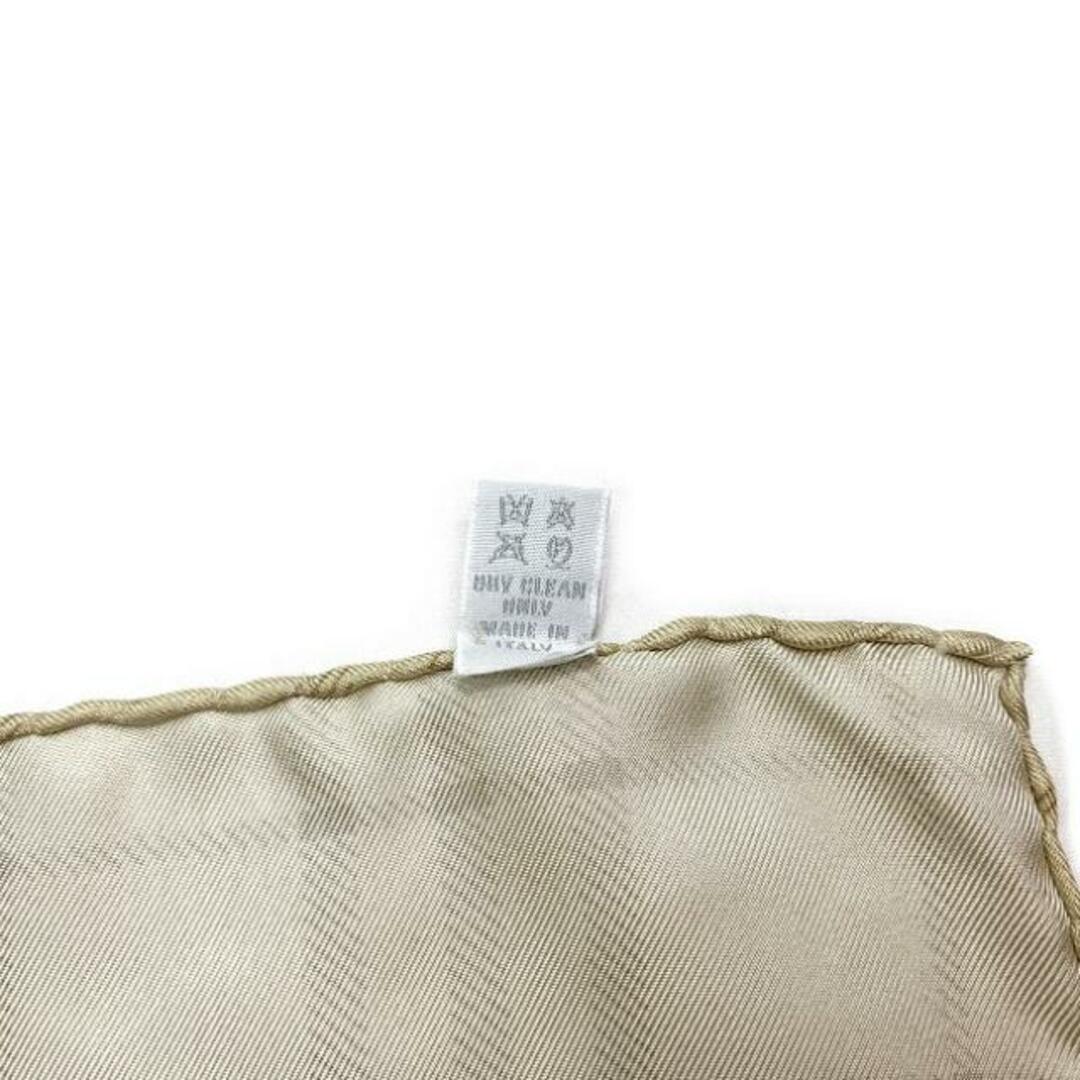 BURBERRY(バーバリー)のバーバリー スカーフ ベージュ イエロー ノバチェック 大判 シルク 100％ 中古 BURBERRY 85cm ロゴ チェック ストール 美品 クリーニング済み レディース ファッション小物 女性 大判スカーフ ブランド小物 総柄 レディースのファッション小物(ストール/パシュミナ)の商品写真