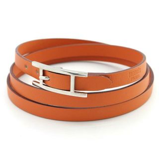 エルメス(Hermes)の エルメス ブレスレット アピIII オレンジ レザー(ブレスレット)