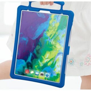 iPad Pro 11インチ・抗菌/耐衝撃シリコンケース　ブルー(iPadケース)