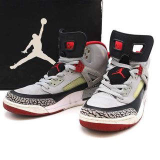 ナイキ(NIKE)のNIKE ナイキ AIR JORDAN SPIZIKE WOLF GREY スニーカー グレー 26.5cm 315371-003(スニーカー)