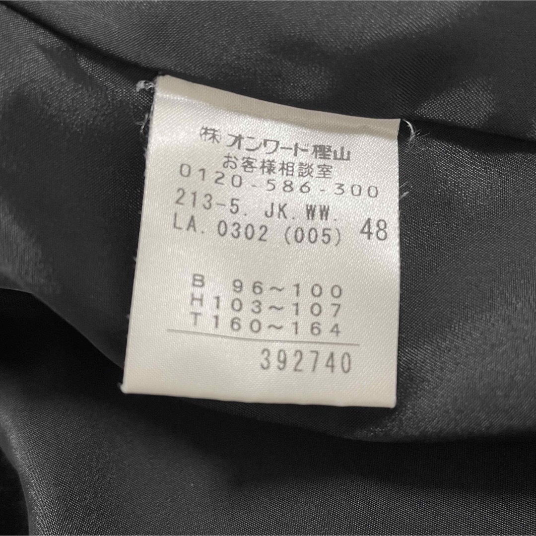 23区(ニジュウサンク)の♡大きいサイズ♡ 23区　金ボタン　テーラードジャケット　ベロア　48　黒　1B レディースのジャケット/アウター(テーラードジャケット)の商品写真