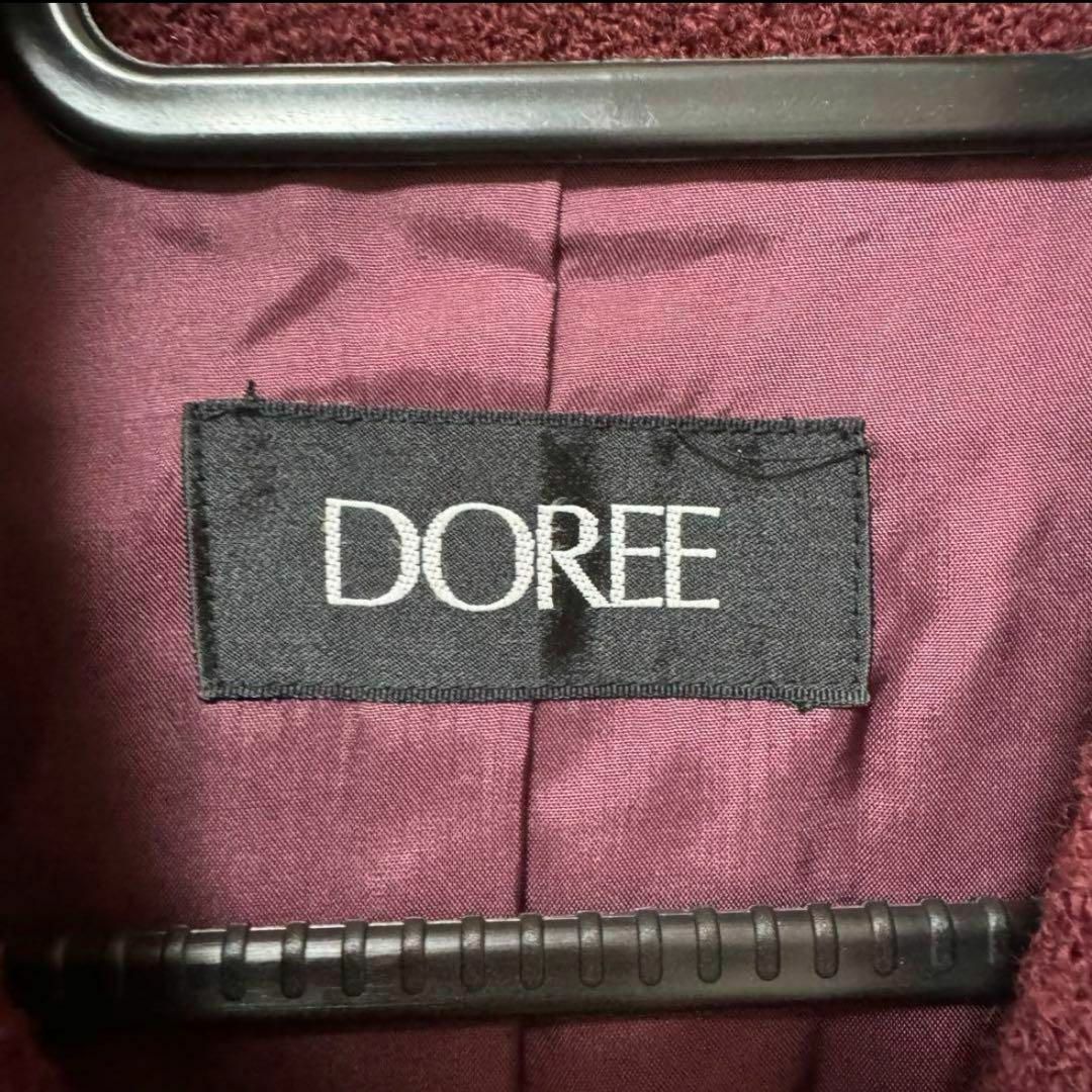 【希少】DOREE ロングコート チェスターコート 上着 レトロ 日本製 無地 レディースのジャケット/アウター(ロングコート)の商品写真