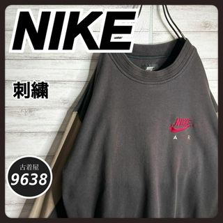 ナイキ(NIKE)の【入手困難!!】ナイキ ✈︎刺繍ロゴ ゆるだぼ 黒タグ 肉厚 トレーナー 重ね着(スウェット)