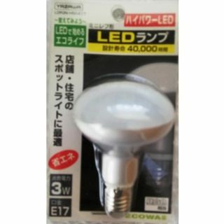 ヤザワコーポレーション(Yazawa)のヤザワ LDR3NH50E17 ミニレフ形 LEDランプ 3W E17口金 昼白(蛍光灯/電球)