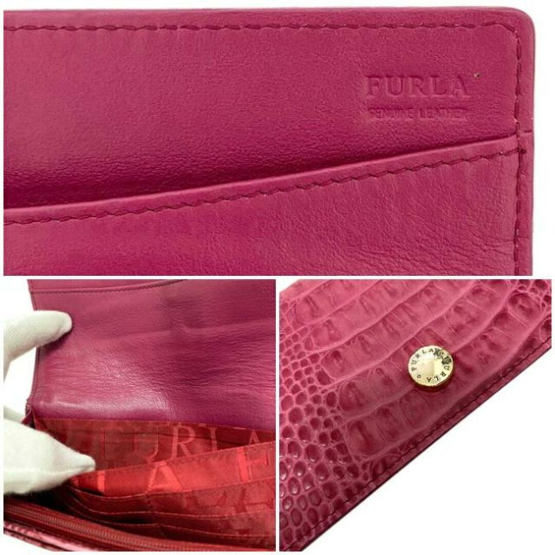 FURLA - フルラ 二つ折り 長財布 ピンク 美品 レザー 中古 FURLA FURLA - フルラ 二つ折り 長財布 ピンク 美品 レザー 中古 FURLA