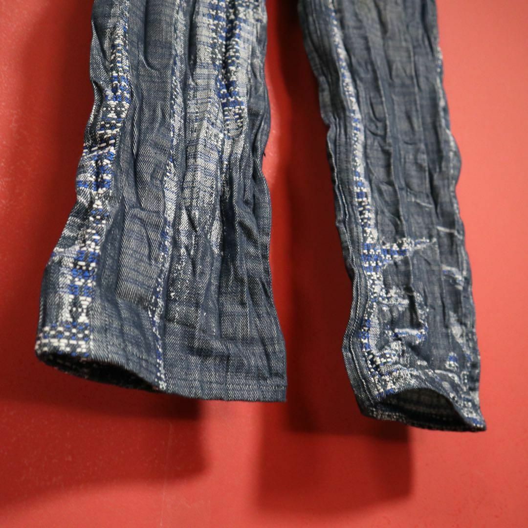 極希少】ISSEY MIYAKE MEN シワ加工 捻り 総柄デザイン デニム 極希少】ISSEY MIYAKE MEN シワ加工 捻り 総柄デザイン デニム