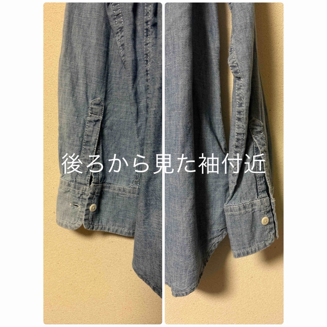 GAP(ギャップ)のsize:L  GAP  シャツ　ブルー系　長袖　レディース　Lサイズ レディースのトップス(シャツ/ブラウス(長袖/七分))の商品写真