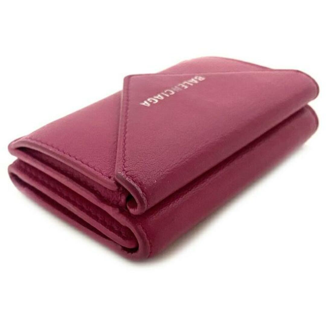 BALENCIAGA - バレンシアガ 三つ折り 財布 ピンク ペーパー BALENCIAGA - バレンシアガ 三つ折り 財布 ピンク ペーパー
