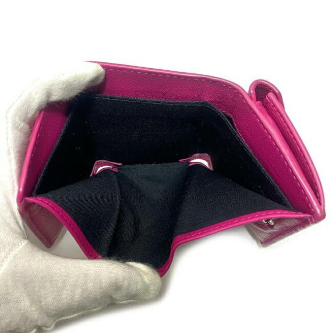 BALENCIAGA - バレンシアガ 三つ折り 財布 ピンク ペーパー BALENCIAGA - バレンシアガ 三つ折り 財布 ピンク ペーパー