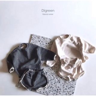 DIGREEN*キッズ*セットアップ*トップス＋パンツ*クリーム*XL*120(その他)